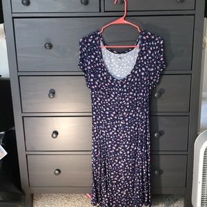 Navy Floral Dress